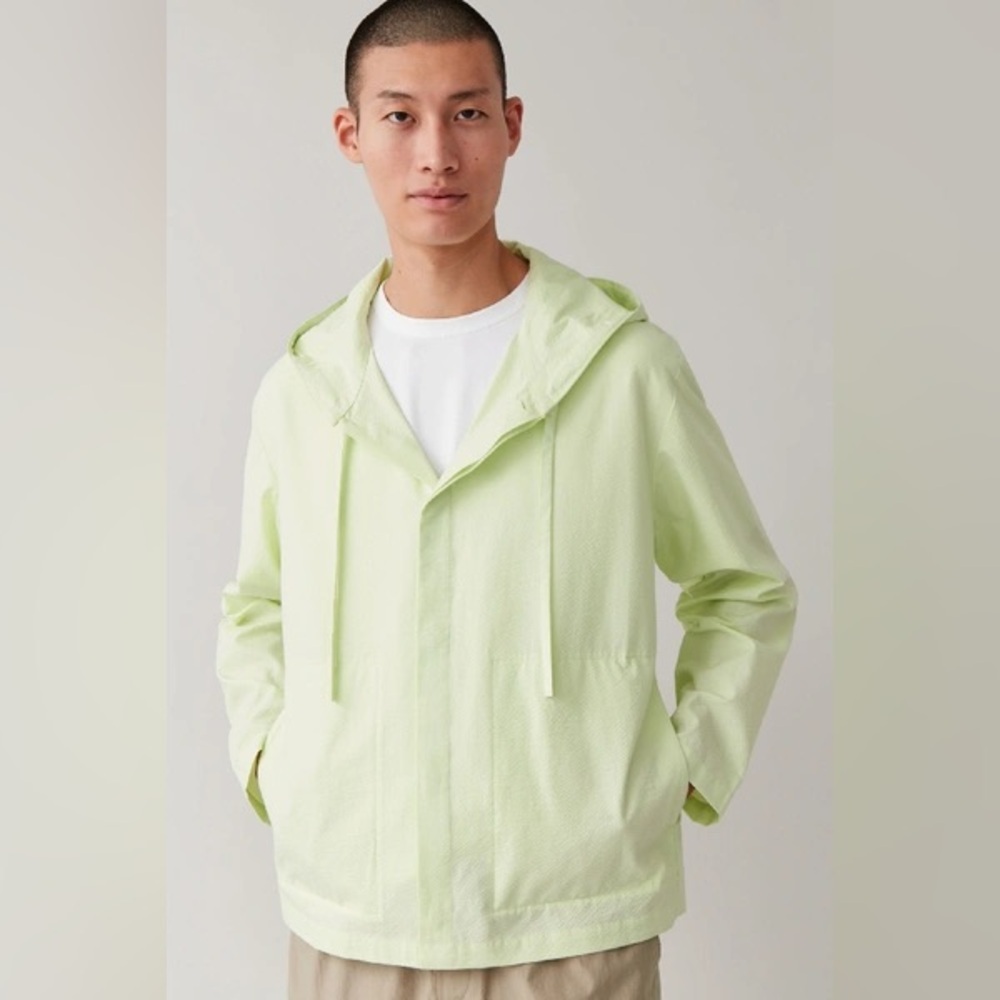 COS‎ Men’s Lightweight Hooded Jacket Coat in Green Size S
